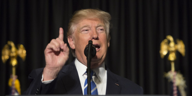WASHINGTON, D.C. - FEBRUARY 8: (AFP-OUT) U.S. President Donald Trump speaks to the Major Cities Chiefs Association (MCCA) Winter Meeting on February 8, 2017 in Washington, DC. During his speech, Trump said one of the main reasons he was elected was his stance on law and order. (Photo by Chris Kleponis-Pool/Getty Images)