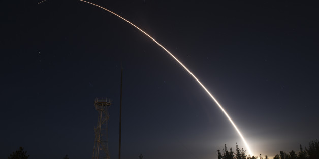 An unarmed Minuteman III intercontinental ballistic missile launches during an operational test from Vandenberg Air Force Base, California at 11:01 p.m. On February 25, 2016. The unarmed Minuteman III missile blasted off from a silo at Vandenberg Air Force Base in California late on Thursday, headed toward a target area near Kwajalein Atoll in the Marshall Islands of the South Pacific. REUTERS/Ian Dudley/U.S. Air Force photo/Handout via Reuters FOR EDITORIAL USE ONLY. NOT FOR SALE FOR MARKETI