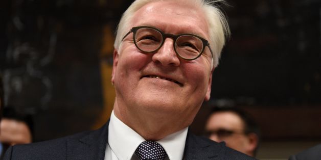 Former German Foreign Minister and presidential candidate Frank-Walter Steinmeier attends a party meeting on February 11, 2017 in Berlin, on the eve of the presidential election. / AFP / dpa / Rainer Jensen / Germany OUT (Photo credit should read RAINER JENSEN/AFP/Getty Images)