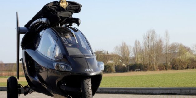 Ein Prototyp des fliegenden Autos