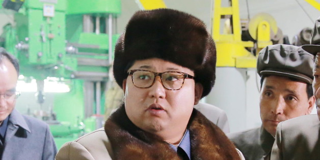 North Korean leader Kim Jong Un (C) speaks during a visit to the Sinhung Machine Plant in this undated photo released by North Korea's Korean Central News Agency (KCNA) in Pyongyang April 1, 2016. REUTERS/KCNA ATTENTION EDITORS - THIS PICTURE WAS PROVIDED BY A THIRD PARTY. REUTERS IS UNABLE TO INDEPENDENTLY VERIFY THE AUTHENTICITY, CONTENT, LOCATION OR DATE OF THIS IMAGE. FOR EDITORIAL USE ONLY. NOT FOR SALE FOR MARKETING OR ADVERTISING CAMPAIGNS. THIS PICTURE IS DISTRIBUTED EXACTLY AS RECEIVE