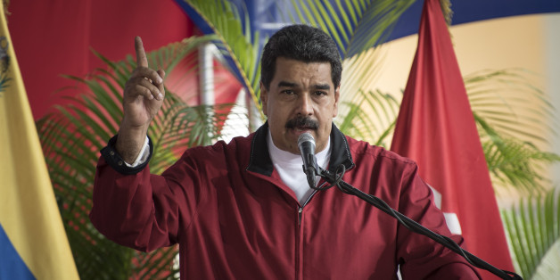 Nicolas Maduro, president of Venezuela, speaks during a swearing in ceremony for the new board of directors of Petroleos de Venezuela SA (PDVSA), Venezuela's state oil company, in Caracas, Venezuela, on Tuesday, Jan. 31, 2017. Maduro has given his vice president wide-reaching decree powers, including the ability to determine ministries' spending plans and expropriate private businesses, in a move that has fueled speculation over possible succession plans. Photographer: Carlos Becerra/Bloomberg via Getty Images