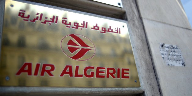 A photo taken on July 24, 2014 shows a plaque of an Air Algerie airlines office in Paris. Many French nationals are thought to be on board an Air Algerie jet that went missing after taking off from Burkina Faso for Algiers, French Transport Minister Frederic Cuvillier said on July 24. A source in Mali said that contact with the McDonnell Douglas MD-83 was lost over Gao in north Mali, a region that was seized by jihadists groups for several months in 2012 and that remains very unstable despite the Islamists being driven out in a French-led offensive. AFP PHOTO / STEPHANE DE SAKUTIN (Photo credit should read STEPHANE DE SAKUTIN/AFP/Getty Images)