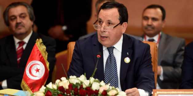 Tunisian Foreign Minister, Khemaies Jhinaoui, addresses the audience during the 34th session of the Arab Maghreb Union (UMA) Foreign Affairs Council on May 5, 2016, in the capital Tunis. / AFP / FETHI BELAID (Photo credit should read FETHI BELAID/AFP/Getty Images)