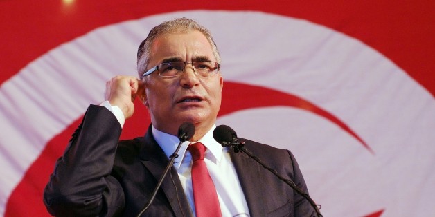 Former secretary-general of anti-Islamist Nidaa Tounes party, Mohsen Marzouk gives a speech during a public meeting on January 10, 2016 in the capital Tunis. Marzouk announced the launch of a new party affirming his official resignation of Nidaa Tounes, which experienced problems in recent months. / AFP / MOHAMED KHALIL (Photo credit should read MOHAMED KHALIL/AFP/Getty Images)