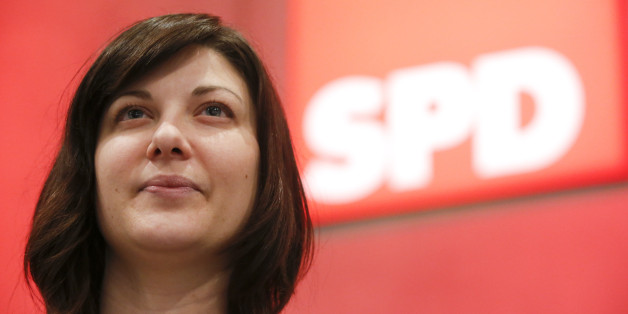 Johanna Uekermann, head of the Social Democratic Party (SPD) youth organization Juso, poses for the media during the SPD party congress in Berlin, Germany, December 11, 2015. REUTERS/Fabrizio Bensch