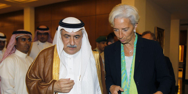 Christine Lagarde, présidente du FMI, avec Ibrahim Assaraf, ministre saoudien des Finances lors de son dernier déplacement en 2015.