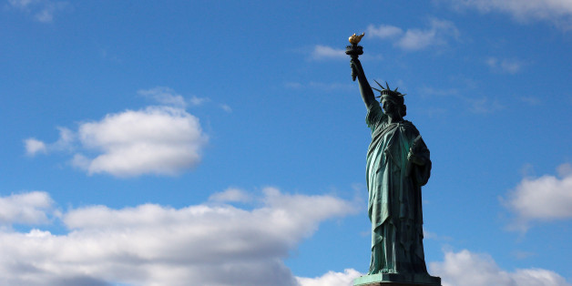 The Statue of Liberty is seen on the 130th anniversary of the dedication in New York Harbor, in New York City, U.S., October 28, 2016. REUTERS/Brendan McDermid