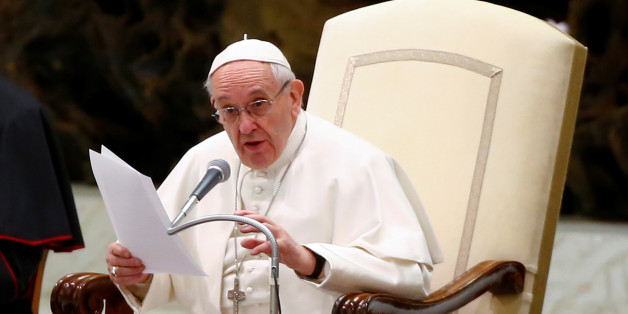 Pope Francis leads his Wednesday general audience at the Paul VI audience hall in Vatican City February 8, 2017. REUTERS/Tony Gentile
