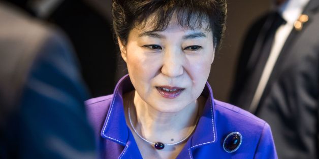 South Korean President Park Geun-Hye looks on during the France-Korean business partnership meeting in Paris on June 2, 2016, as part of her three-day visit. / AFP / POOL / Christophe Petit Tesson (Photo credit should read CHRISTOPHE PETIT TESSON/AFP/Getty Images)