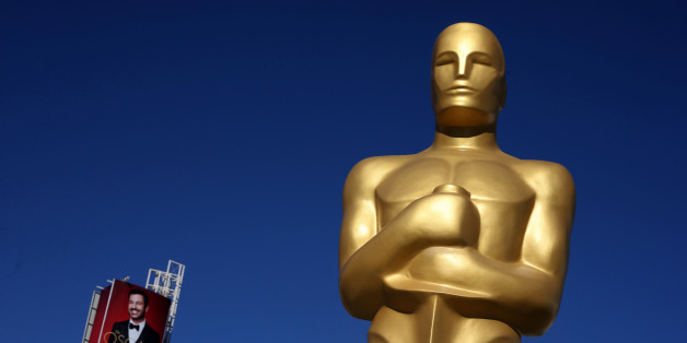 An Oscar statue is seen outside the Dolby Theatre as preparations continue for the 89th Academy Awards in Hollywood, Los Angeles, California, U.S. February 23, 2017. REUTERS/Lucy Nicholson