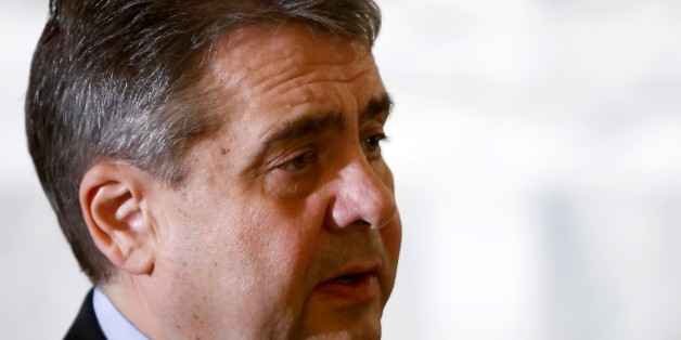 ROME, ITALY, FEBRUARY 27: German Foreign Minister Sigmar Gabriel and Italian Foreign Minister Angelino Alfano (not seen) hold a press conference after their meeting at the Farnesina, Italian Foreign Ministry headquarters, in Rome, Italy, on February 27, 2017. (Photo by Riccardo De Luca/Anadolu Agency/Getty Images)