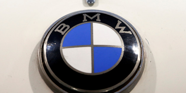 The logo of German manufacturer BMW is seen at a 1957 BMW 503 Coupe Serie 1 car during a preview of an auction by Swiss Oldtimer Galerie International in Zurich, Switzerland June 10, 2016. REUTERS/Arnd Wiegmann