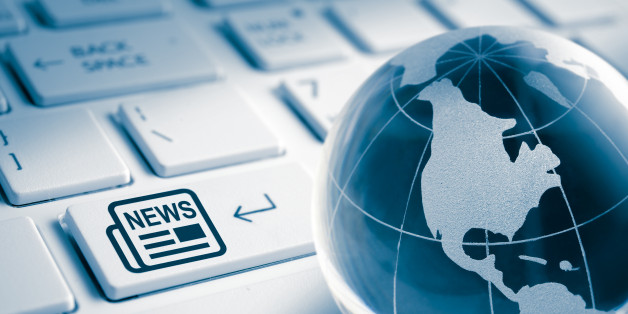 Crystal Globe and News text icon enter key on keyboard