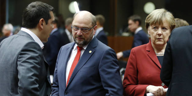 Was sich Athen von der Bundestagswahl verspricht - Griechenlands Premier Tispras, Schulz und Merkel