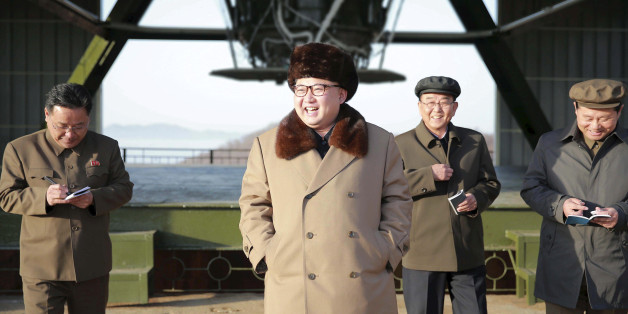 FILE PHOTO: North Korea leader Kim Jong Un smiles as he visits Sohae Space Center in Cholsan County, North Pyongan province for the testing of a new engine for an intercontinental ballistic missile (ICBM) in this undated photo released by North Korea's Korean Central News Agency (KCNA) on April 9, 2016. REUTERS/KCNA ATTENTION EDITORS - THIS PICTURE WAS PROVIDED BY A THIRD PARTY. REUTERS IS UNABLE TO INDEPENDENTLY VERIFY THE AUTHENTICITY, CONTENT, LOCATION OR DATE OF THIS IMAGE. FOR EDITO