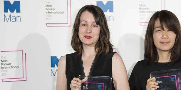 LONDON, ENGLAND - MAY 16: Han Kang (R), author of the winning book The Vegetarian, poses for photographers with translator Deborah Smith (L) at the Photocall for the Man Booker International Prize at The V&A on May 16, 2016 in London, England. (Photo by Jeff Spicer/Getty Images)