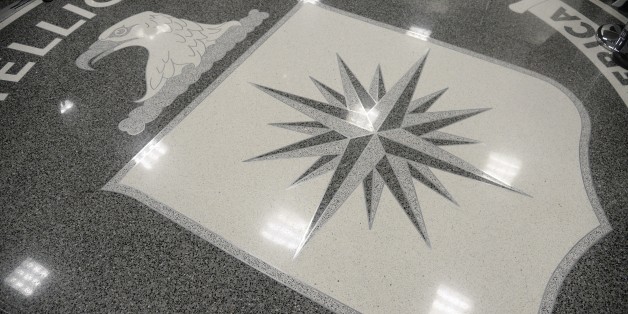 LANGLEY, VA - JANUARY 21: The logo of the CIA is seen during a visit ofUS President Donald Trump the CIA headquarters on January 21, 2017 in Langley, Virginia . Trump spoke with about 300 people in his first official visit with a government agaency. (Photo by Olivier Doulier - Pool/Getty Images)