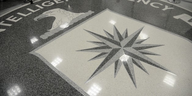 LANGLEY, VA - JANUARY 21: The logo of the CIA is seen during a visit ofUS President Donald Trump the CIA headquarters on January 21, 2017 in Langley, Virginia . Trump spoke with about 300 people in his first official visit with a government agaency. (Photo by Olivier Doulier - Pool/Getty Images)