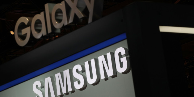 LAS VEGAS, NV - JANUARY 05: A Samsung and a Galaxy signs are seen at the Samsung booth during CES 2017 at the Las Vegas Convention Center on January 5, 2017 in Las Vegas, Nevada. CES, the world's largest annual consumer technology trade show, runs through January 8 and features 3,800 exhibitors showing off their latest products and services to more than 165,000 attendees. (Photo by Alex Wong/Getty Images)