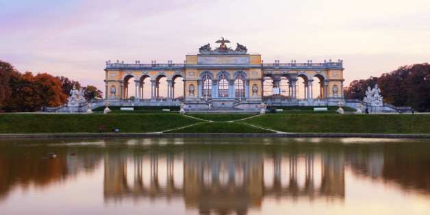 'Famous Gloriette right before the sunset. (Schoenbrunn, Vienna, Austria).'