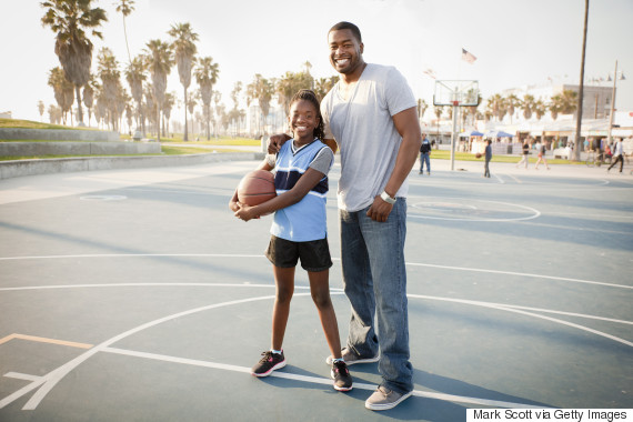 black dad and daughter matching outfits