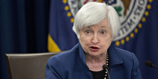 Janet Yellen, chair of the U.S. Federal Reserve, speaks during a news conference following a Federal Open Market Committee (FOMC) meeting in Washington, D.C., U.S., on Wednesday, March 15, 2017. The Federal Reserve raised its benchmark lending rate a quarter point and continued to project two more increases this year, signaling more vigilance as inflation approaches its target. Photographer: Andrew Harrer/Bloomberg via Getty Images