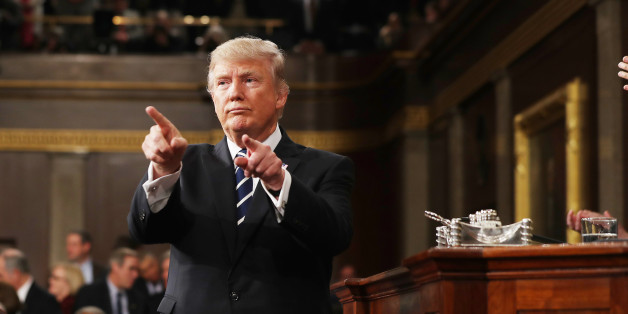 U.S. President Donald Trump reacts after delivering his first address to a joint session of Congress from the floor of the House of Representatives iin Washington, U.S., February 28, 2017. REUTERS/Jim Lo Scalzo/Pool