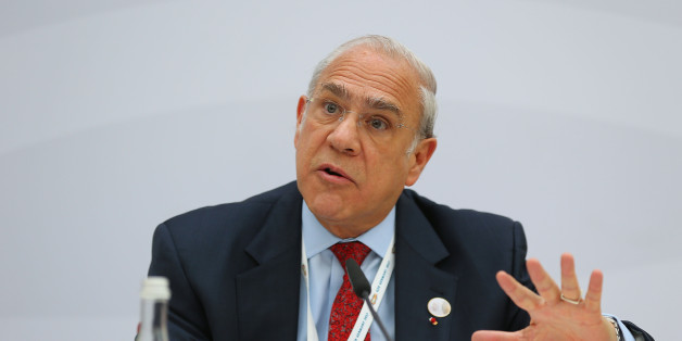 BADEN-BADEN, GERMANY - MARCH 17: OECD Secretary-General Angel Gurria speaks during the 'Going for Growth' report presentation during the G20 finance minister's meeting on March 17, 2017 in Baden-Baden, Germany. The meeting is taking place ahead of the G20 summit scheduled in Hamburg in July. (Photo by Thomas Niedermueller - Pool/Getty Images)