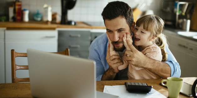 Photo of a father and daughter enjoying together