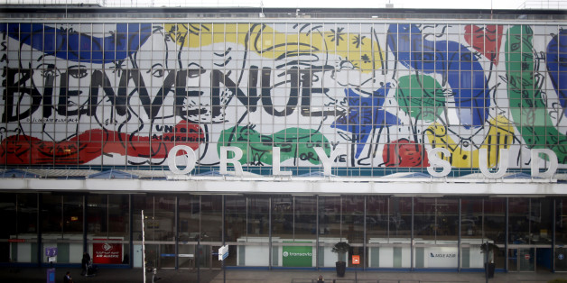 A general view shows the Orly airport southern terminal with his facade decorated by artist Jean-Charles de Castelbajac called "Orlove", near Paris, France, January 22, 2016. Picture taken January 22, 2016. REUTERS/Charles Platiau