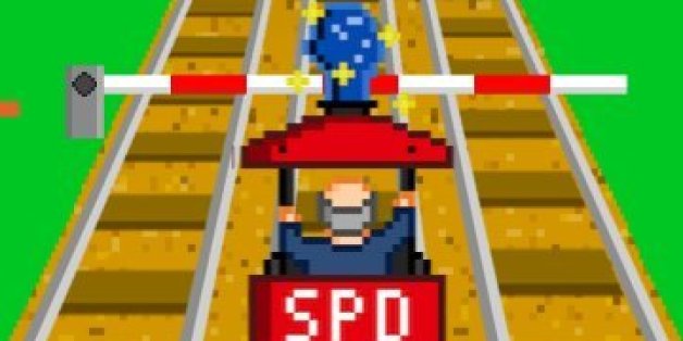 Der "Schulzzug" rollt in einem Videospiel - und überfährt Petry, Trump und Putin