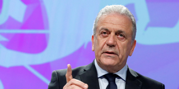 European Commissioner for Migration and Home Affairs Dimitris Avramopoulos addresses a news conference at the EU Commission headquarters in Brussels, Belgium, March 2, 2017. REUTERS/Yves Herman