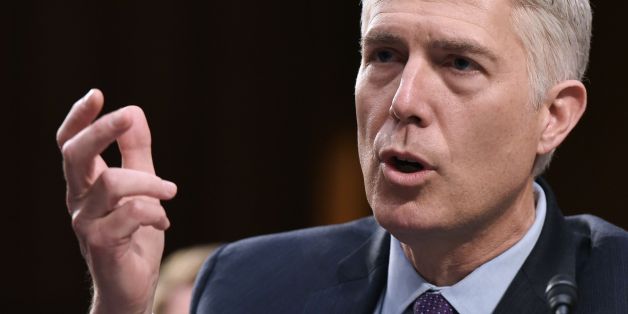 Neil M. Gorsuch testifies before the Senate Judiciary Committee on his nomination to be an associate justice of the US Supreme Court during a hearing in the Hart Senate Office Building in Washington, DC on March 21, 2017. / AFP PHOTO / Mandel Ngan (Photo credit should read MANDEL NGAN/AFP/Getty Images)