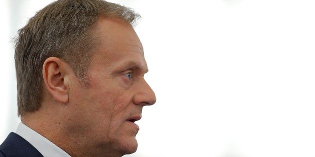 European Council President Donald Tusk delivers a speech during a debate on the future of the E.U. to mark the upcoming 60th anniversary of the Treaty of Rome at the European Parliament in Strasbourg, France, March 15, 2017. REUTERS/Vincent Kessler