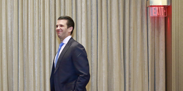 VANCOUVER, BRITISH COLUMBIA - FEBRUARY 28: Donald Trump Jr. arrives at a ceremony for the official opening of the Trump International Tower and Hotel on February 28, 2017 in Vancouver, Canada. The tower is the Trump Organization's first new international property since Donald Trump assumed the presidency. (Photo by Jeff Vinnick/Getty Images)