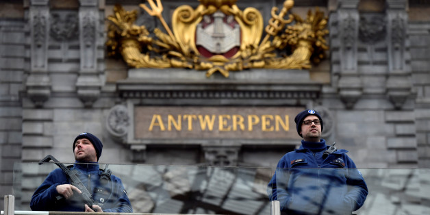 Belgian police officers patrol in the central station, in Antwerp, Belgium March 3, 2017. REUTERS/Eric Vidal