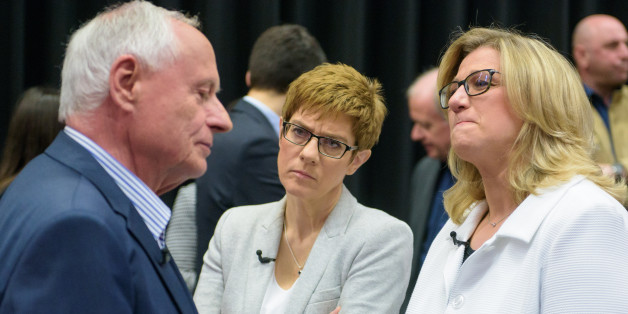 Die Spitzenkandidaten im Saarland: Oskar Lafontaine (Linke), Annegret Kramp-Karrenbauer (M), Anke Rehlinger (SPD)