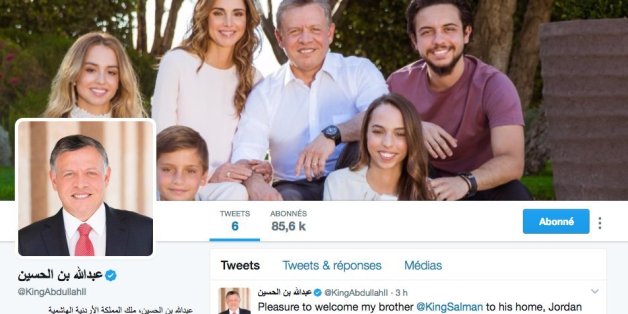 Le roi de Jordanie ouvre son compte Twitter