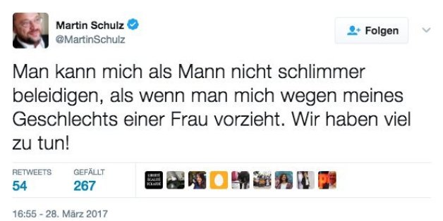 Martin Schulz twittert zum Thema Gleichberechtigung - die Antwort von CDU-Generalsekretär Tauber hat es in sich