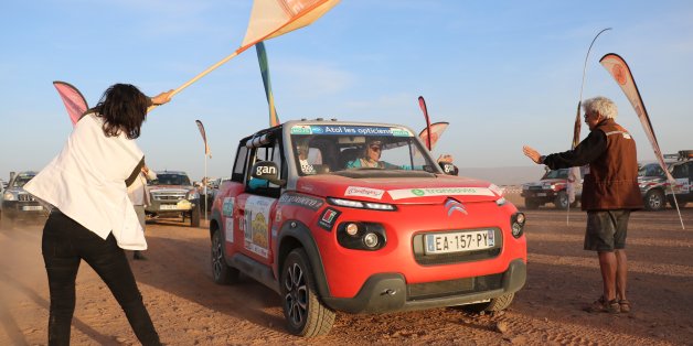 La E-gazelle sur le départ lors de la dernière étape ce jeudi