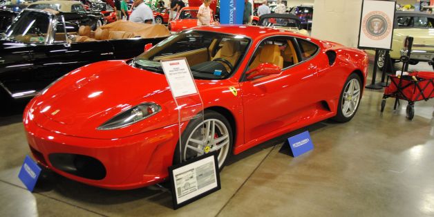 A Ferrari F430 owned by US president Donald J. Trump in 2007 is exhibited by Autcions America in Fort Lauderdale, Florida on March 31, 2017.
The auction will take place on April 1, 2017 and is expected to fetch $250,000 to $350,000 US dollars.
/ AFP PHOTO / Leila MACOR / TO GO WITH AFP STORY BY LEILA MACOR (Photo credit should read LEILA MACOR/AFP/Getty Images)