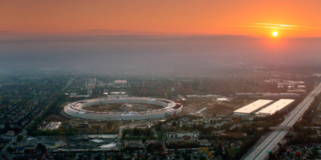 Ein Foto des neuen Hauptquartiers aus einem offiziellen Teaser. Credit: Apple Inc.