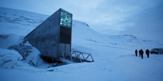 Der Eingang zur benachbarten "Global Seed Bank" - Quelle: Reuters