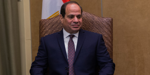 Egyptian president, Al Sissi makes statements during an Egyptian-Greek-Cypriot businessmen's summit to discuss economic cooperation and development between the three countries (Egypt, Greece, Cyprus), particularly in regards to the energy sector in Athens on December 9th 2015. (Photo by Michaud Gael/NurPhoto) (Photo by NurPhoto/NurPhoto via Getty Images)
