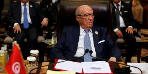 Tunisia's President Beji Caid Essebsi attends the 28th Ordinary Summit of the Arab League at the Dead Sea, Jordan March 29, 2017. REUTERS/Mohammad Hamed