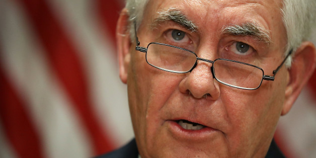WEST PALM BEACH, FL - APRIL 06: Secretary of State Rex Tillerson speaks with the media after he greeted Chinese President Xi Jinping at Palm Beach International Airport on April 6, 2017 in West Palm Beach, Florida. Mr. Tilleson spoke about several topics including the upcoming meetings with China and the ongoing conflict in Syria. (Photo by Joe Raedle/Getty Images)