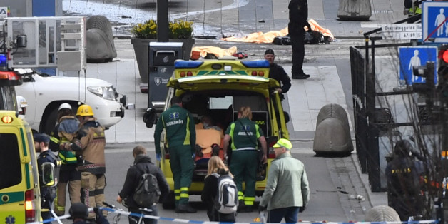 People were killed when a truck crashed into department store Ahlens on Drottninggatan, in central Stockholm, Sweden April 7, 2017. TT News Agency/Fredrik Sandberg/via REUTERS ATTENTION EDITORS - THIS IMAGE WAS PROVIDED BY A THIRD PARTY. FOR EDITORIAL USE ONLY. NOT FOR SALE FOR MARKETING OR ADVERTISING CAMPAIGNS. SWEDEN OUT. NO COMMERCIAL OR EDITORIAL SALES IN SWEDEN. NO COMMERCIAL SALES.