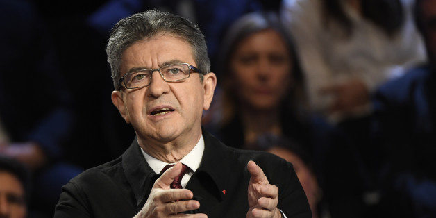 Jean-Luc Melenchon of the Parti de Gauche attends a prime-time televised debate for the candidates at French 2017 presidential election in La Plaine Saint-Denis, near Paris, France, April 4, 2017. REUTERS/Lionel Bonaventure/Pool