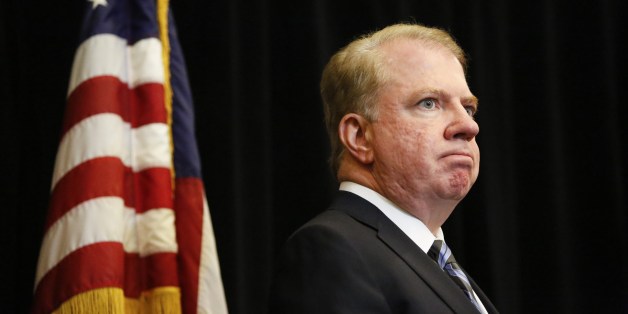 Seattle Mayor Ed Murray is pictured during a press conference at North Seattle Community College a day after four international students died in a bus crash in Seattle, Washington on September 25, 2015. At least four people were killed and several were critically injured when a bus collided with a tour vehicle (Duck Boat) September 24 on a bridge in the US West Coast city of Seattle. AFP PHOTO/JASON REDMOND (Photo credit should read JASON REDMOND/AFP/Getty Images)